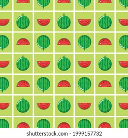 Seamless watermelon pattern. Cute watermelon pattern. Seamless vector pattern. flat design vector illustration.