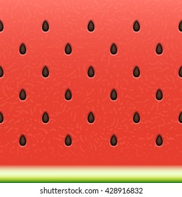 Seamless watermelon pattern. Surface texture of watermelon pulp with seeds.