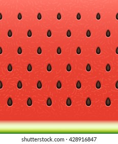 Seamless watermelon pattern. Surface texture of watermelon pulp with seeds.