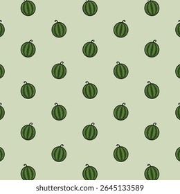 Seamless watermelon pattern vector background. Cute fruit design for summer and food projects. Playful, repeating texture. sstkBackgrounds