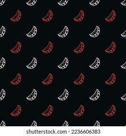 seamless watermelon pattern. vector doodle illustration with watermelon. pattern with watermelon