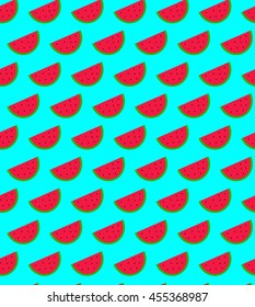 Seamless watermelon pattern, vector illustration