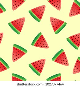 Seamless watermelons pattern.