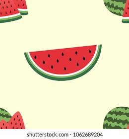 Seamless watermelons pattern in summer.