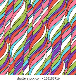 Seamless wave abstract hand drawn pattern.