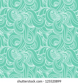 Seamless wave hand-drawn pattern