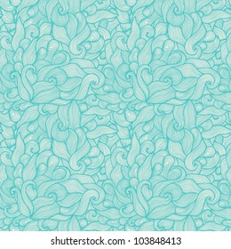 Seamless wave hand-drawn pattern, waves background (seamlessly tiling).Can be used for wallpaper, pattern fills, web page background,surface textures. Gorgeous seamless wave background