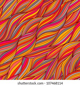 Seamless wave hand-drawn pattern, waves background (seamlessly tiling).Can be used for wallpaper, pattern fills, web page background,surface textures. Gorgeous seamless floral background