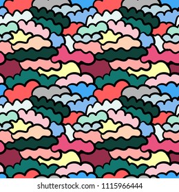 Seamless wave hand-drawn pattern, waves background (seamlessly tiling).Can be used for wallpaper, pattern fills, web page background,surface textures. Adult Coloring. Gorgeous seamless wave background