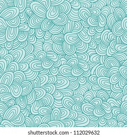 Seamless wave hand-drawn pattern, waves background (seamlessly tiling).Can be used for wallpaper, pattern fills, web page background,surface textures. Gorgeous seamless floral background