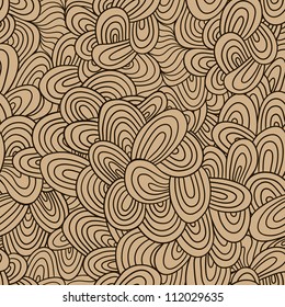 Seamless wave hand-drawn pattern, waves background (seamlessly tiling).Can be used for wallpaper, pattern fills, web page background,surface textures. Gorgeous seamless floral background
