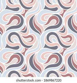 Seamless wave hand-drawn pattern, waves background.Can be used for wallpaper, pattern fills, web page background, surface textures. 