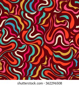 Seamless wave hand-drawn pattern, waves background seamlessly tiling