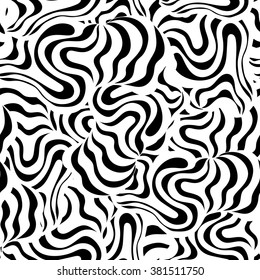 Seamless wave hand-drawn pattern, waves background seamlessly tiling