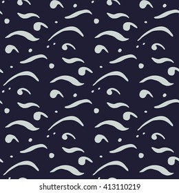 Seamless wave hand-drawn pattern, waves background (seamlessly tiling).Can be used for wallpaper, pattern fills, web page background,surface textures.