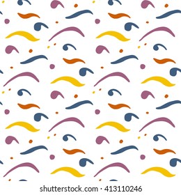 Seamless wave hand-drawn pattern, waves background (seamlessly tiling).Can be used for wallpaper, pattern fills, web page background,surface textures.