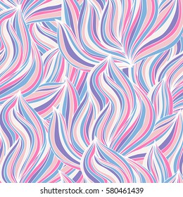 Seamless wave hand-drawn pattern, waves background seamlessly tiling