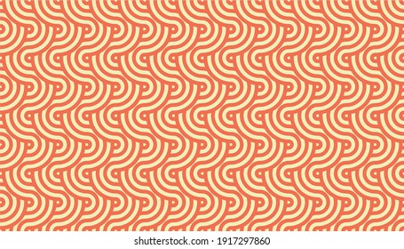 seamless wave (instant noodles pattern) vector background for backdrop, wallpaper, fabric, fashion, interior design, tile, craft and others, vector illustration, Asian vector culture, common geometric