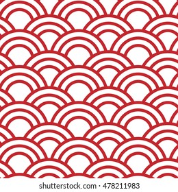 Seamless wave japanese pattern