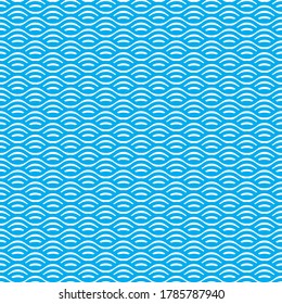Seamless wave line pattern. Abstract background with wavy shapes. Geometric modern pattern for textiles, packaging