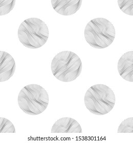 Seamless Wave Lines Pattern Abstract Background. Vector