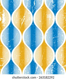 Seamless wave lines pattern, abstract geometric background, vector illustration.