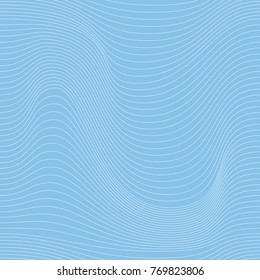 Seamless wave marine pattern, vector