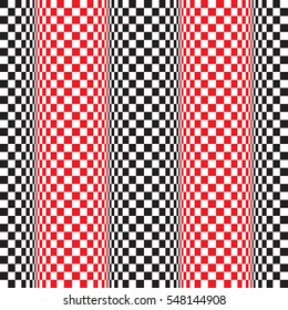 Seamless wave motion distortion pattern background. Vector Illustration.