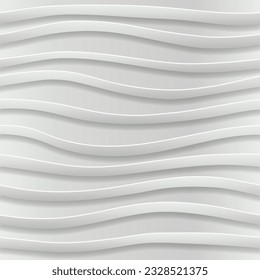 Seamless Wave Pattern. Abstract 3d Realistic Background. Modern Fine Wallpaper.