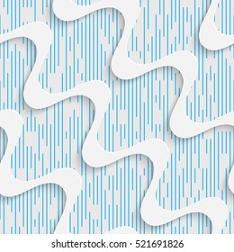 Seamless Wave Pattern. Abstract Contemporary Background. Modern Tile Wallpaper. 3d Structure Design