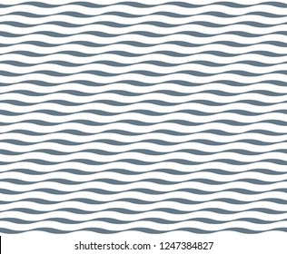 Seamless wave pattern. Abstract modern wavy background. Black and white curved line stripes. Simple and effective creative graphic design for fashion print textile fabric, wrapping and wallpaper