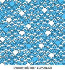 Seamless wave pattern. Abstract wavy background