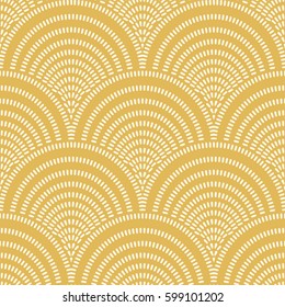 Seamless wave pattern. Art deco seamless background.