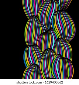 Seamless wave pattern. Background with sea, river or water texture. Wavy striped abstract fur or hair.