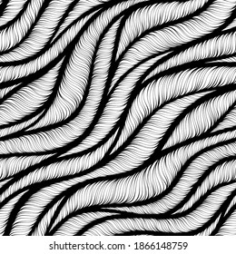 Seamless Wave Pattern for coloring book.