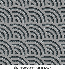 Nahtlose Wellenmuster. gebogener Formen-Hintergrund. Regelmäßige graue Textur