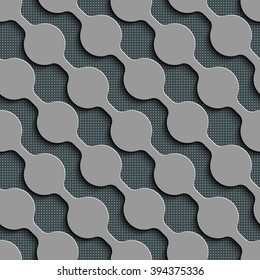 Padrão De Onda Perfeito. Plano de Fundo de Formas Curvas. Textura cinza regular