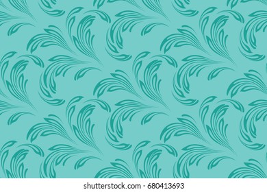 Seamless wave pattern. Floral waves background for wallpaper, surface textures, wallpapers, wrapping, paper and fabric. 