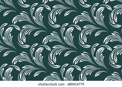 Seamless wave pattern. Floral waves background for wallpaper, surface textures, wallpapers, wrapping, paper and fabric. 
