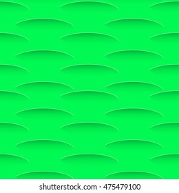 Seamless Wave Pattern. green Curved Shapes Background. 