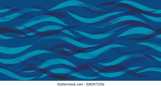 Seamless Wave Pattern Hand Drawn Autumn Stock Vector (Royalty Free ...