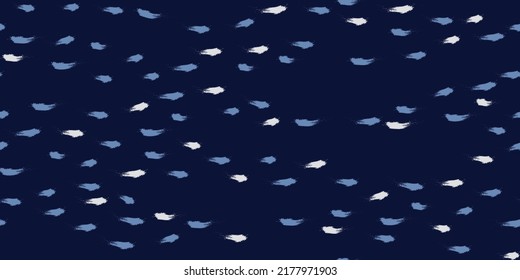 Seamless Wave Pattern, Hand drawn cute water vector background. Watercolor sea brush smears, baby paint lines design