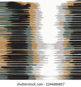 Seamless Wave Pattern, Hand drawn water sea modern vector background. Wavy beach brush stroke, curly grunge paint lines, watercolor illustration  