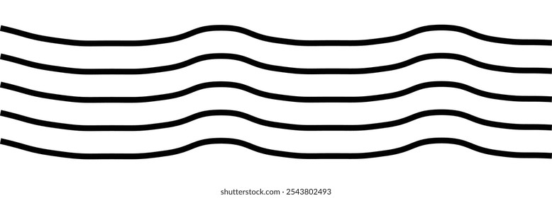 Seamless Wave Pattern, Hand drawn water sea vector background. Wavy beach print, curly grunge paint lines, watercolor stripes. Wave line. Eps 10.