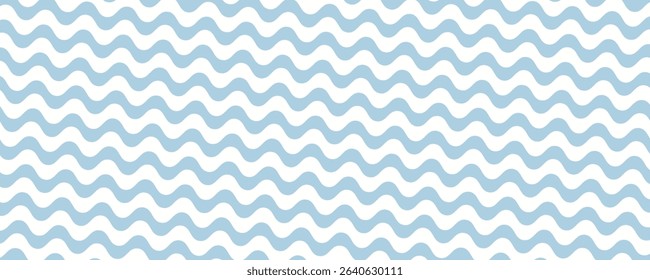 Seamless Wave Pattern, Hand drawn water sea vector background. Wavy beach print, curly grunge paint lines,