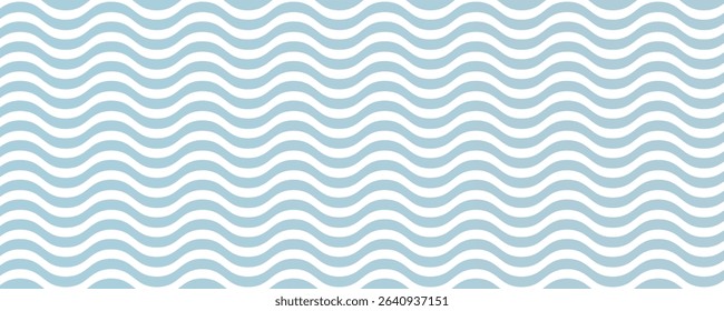 Seamless Wave Pattern, Hand drawn water sea vector background. Wavy beach print, curly grunge paint lines,