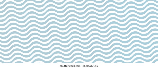 Seamless Wave Pattern, Hand drawn water sea vector background. Wavy beach print, curly grunge paint lines,