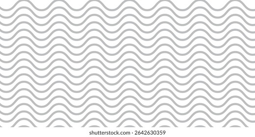 Seamless Wave Pattern, Hand drawn water sea vector background. Wavy beach print, curly grunge paint lines, watercolor illustration
