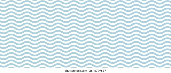 Seamless Wave Pattern, Hand drawn water sea vector background. Wavy beach print, curly grunge paint lines,