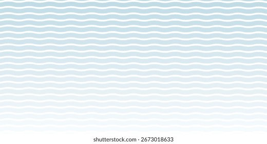 Seamless Wave Pattern, Hand drawn water sea vector background. Wavy beach print modern abstract